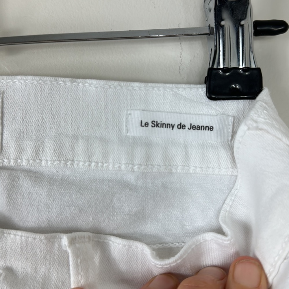Frame Denim White Le Skinny de Jeanne Mid-Rise Jeans 27 - Picture 6 of 11
